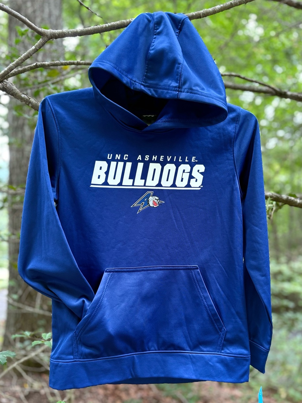 NEW UNC Asheville Bulldogs Blue Hooded Sweatshirt